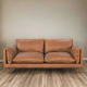 Oliver Sofa in Sterling Dark Tan Semi-Aniline Leather