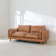 Oliver Sofa in Sterling Dark Tan Semi-Aniline Leather