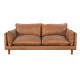 Oliver Sofa in Sterling Dark Tan Semi-Aniline Leather