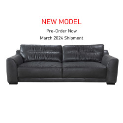 Orsini Sofa in Sterling Liquorice Semi-Aniline Leather