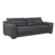 Orsini Sofa in Sterling Liquorice Semi-Aniline Leather