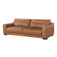 Orsini Sofa in Sterling Dark Tan Semi-Aniline Leather