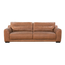 Orsini Sofa in Sterling Dark Tan Semi-Aniline Leather