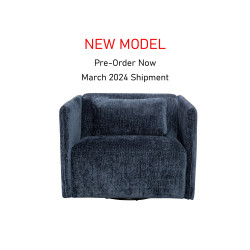 Pietro Swivel Chair in Aura Ombre Blue