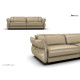 Pisa Power Motion Sofa with Power Headrests in Sterling Dark Tan Semi-Aniline Leather