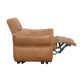 Pisa Power Recliner in Sterling Dark Tan Semi-Aniline Leather