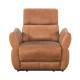 Pisa Power Recliner in Sterling Dark Tan Semi-Aniline Leather