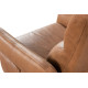 Pisa Power Motion Sofa with Power Headrests in Sterling Dark Tan Semi-Aniline Leather