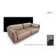 Savoia Sofa in Sterling Dark Tan Semi-Aniline Leather