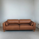 Savoia Sofa in Sterling Dark Tan Semi-Aniline Leather