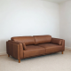 Savoia Sofa in Sterling Dark Tan Semi-Aniline Leather