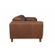 Savoia Sofa in Sterling Dark Tan Semi-Aniline Leather