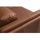 Savoia Sofa in Sterling Dark Tan Semi-Aniline Leather