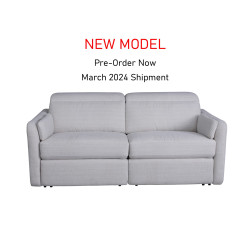 Spada Power Motion Loveseat with Power Headrests in Comet Morning Mist