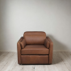 Spada Power Motion Recliner with Power Headrests in Sterling Dark Tan Semi-Aniline Leather