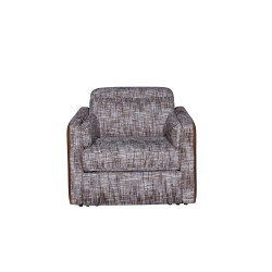 Spada Power Motion Recliner with Power Headrests in Sterling Semi-Aniline Leather/Venezia Inside Out