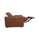 Spada Power Motion Recliner with Power Headrests in Sterling Dark Tan Semi-Aniline Leather