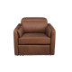 Spada Power Motion Recliner with Power Headrests in Sterling Dark Tan Semi-Aniline Leather