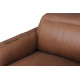 Spada Power Motion Recliner with Power Headrests in Sterling Dark Tan Semi-Aniline Leather