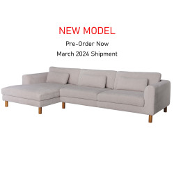 Tintoretto LHF Sectional in Parisian Birch