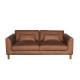 Tintoretto Loveseat in Sterling Dark Tan Semi-Aniline Leather