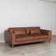 Tintoretto Loveseat in Sterling Dark Tan Semi-Aniline Leather