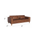 Tintoretto Sofa in Sterling Dark Tan Semi-Aniline Leather