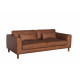 Tintoretto Sofa in Sterling Dark Tan Semi-Aniline Leather