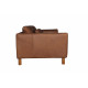 Tintoretto Sofa in Sterling Dark Tan Semi-Aniline Leather