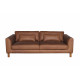 Tintoretto Sofa in Sterling Dark Tan Semi-Aniline Leather