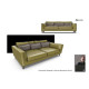 Tintoretto Loveseat in Sterling Dark Tan Semi-Aniline Leather